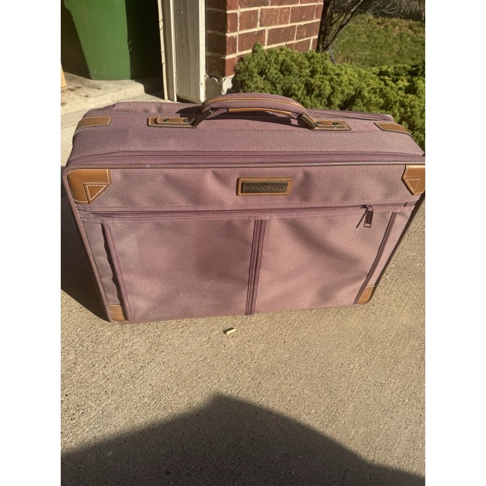 Vintage Pan Am Canvas Mauve Suitcases A Set Of 2